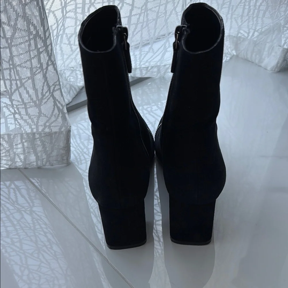 Stuart Weitzman Black Suede Ankle Boots